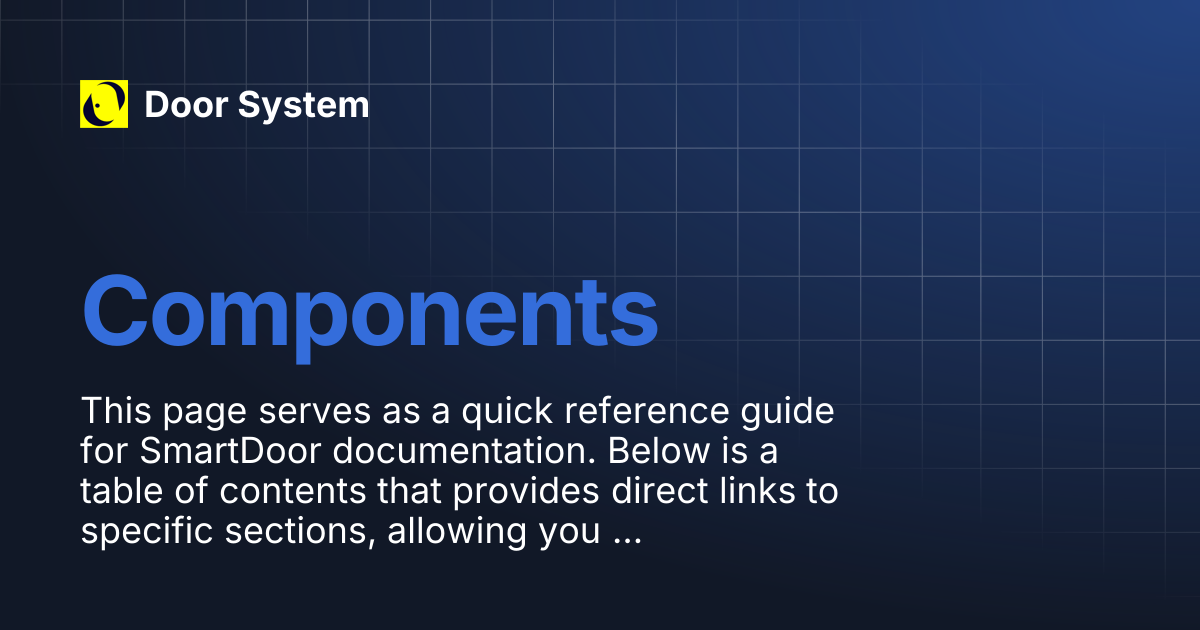 Components | Door System